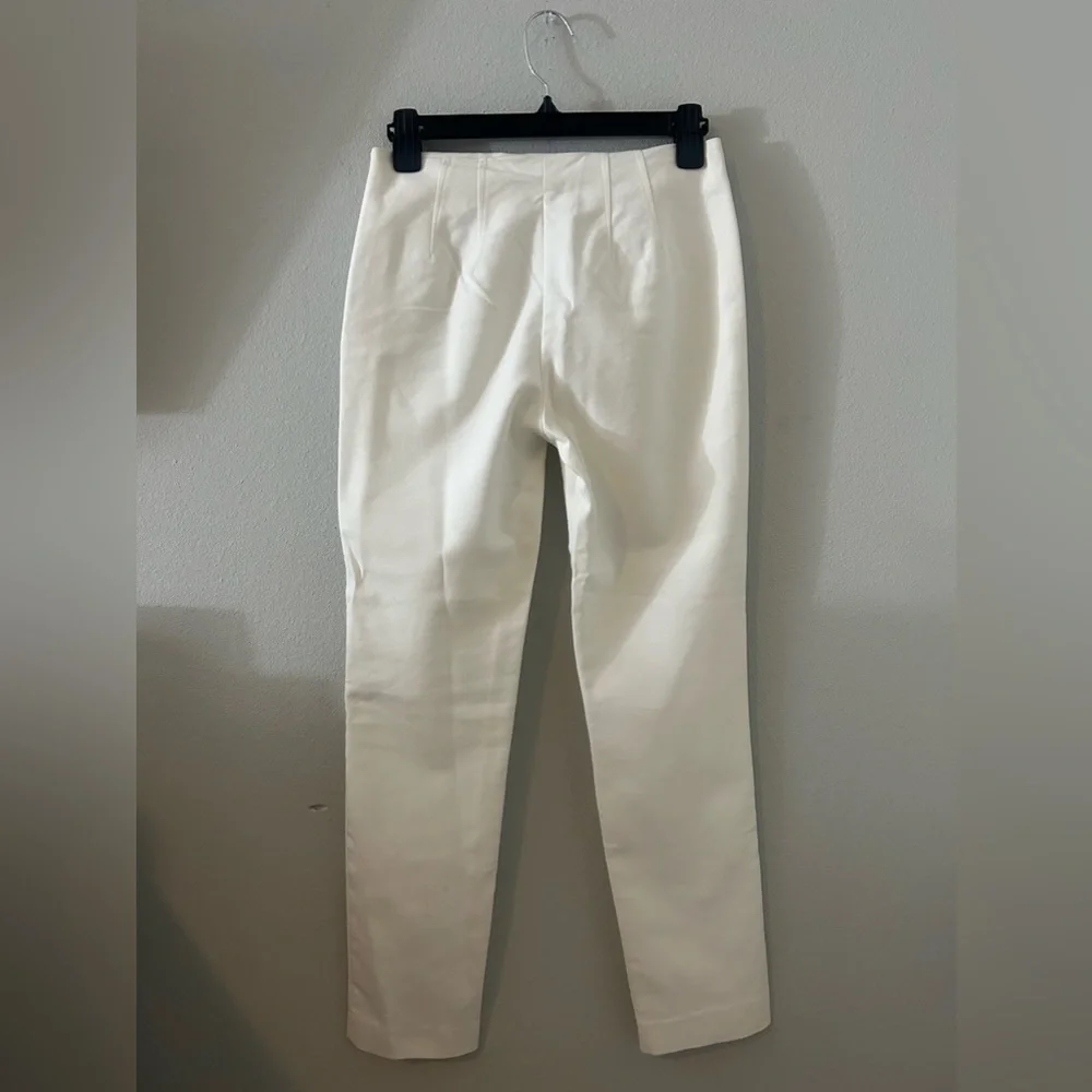 vince camuto white dress business slacks women’s trouser slim cropped pants 0 - Picture 3 of 7